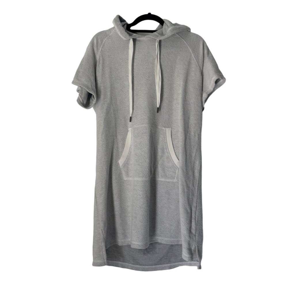 Marc New York Andrew Marc Sweatshirt Hooded Gray Cotton SS Dress Women's, Size L